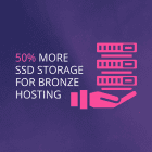 50% More SSD Hosting for Webrora Bronze Hosting